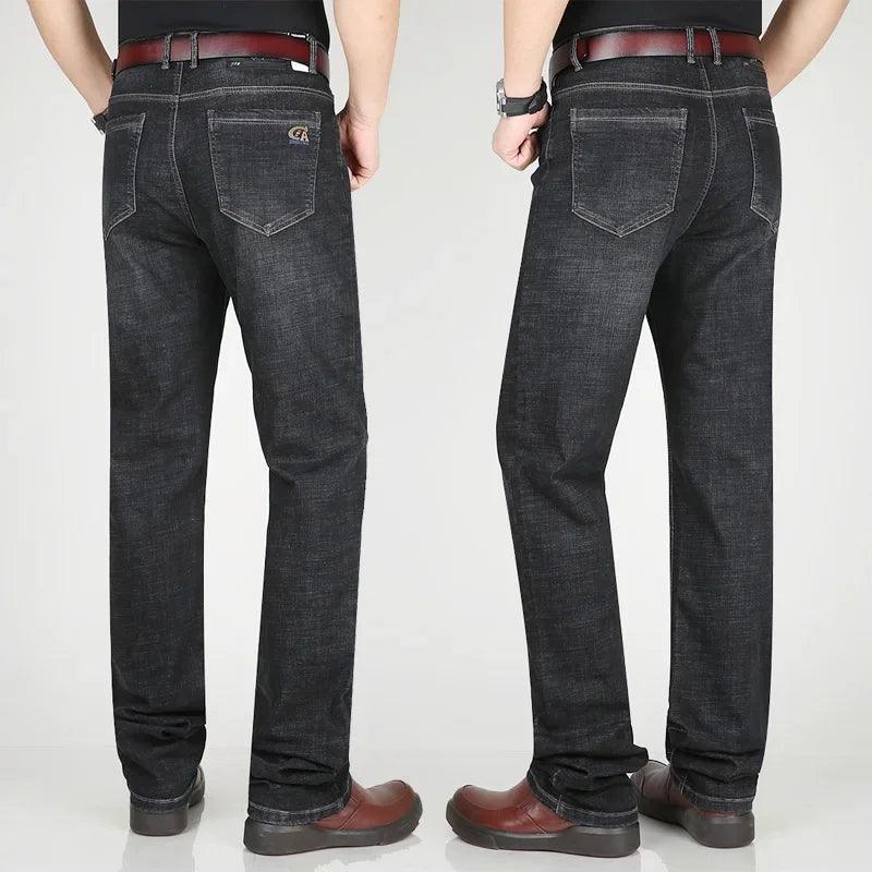 Black Straight Cut Jeans - Extra Long Leg Tall Men's Denim - Orangutan Clothing Ltd