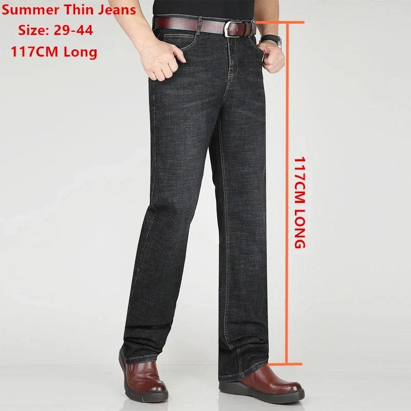 Black Straight Cut Jeans - Extra Long Leg Tall Men's Denim - Orangutan Clothing Ltd