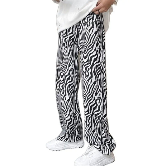 Zebra Pattern Casual Summer Trousers - Orangutan Clothing Ltd