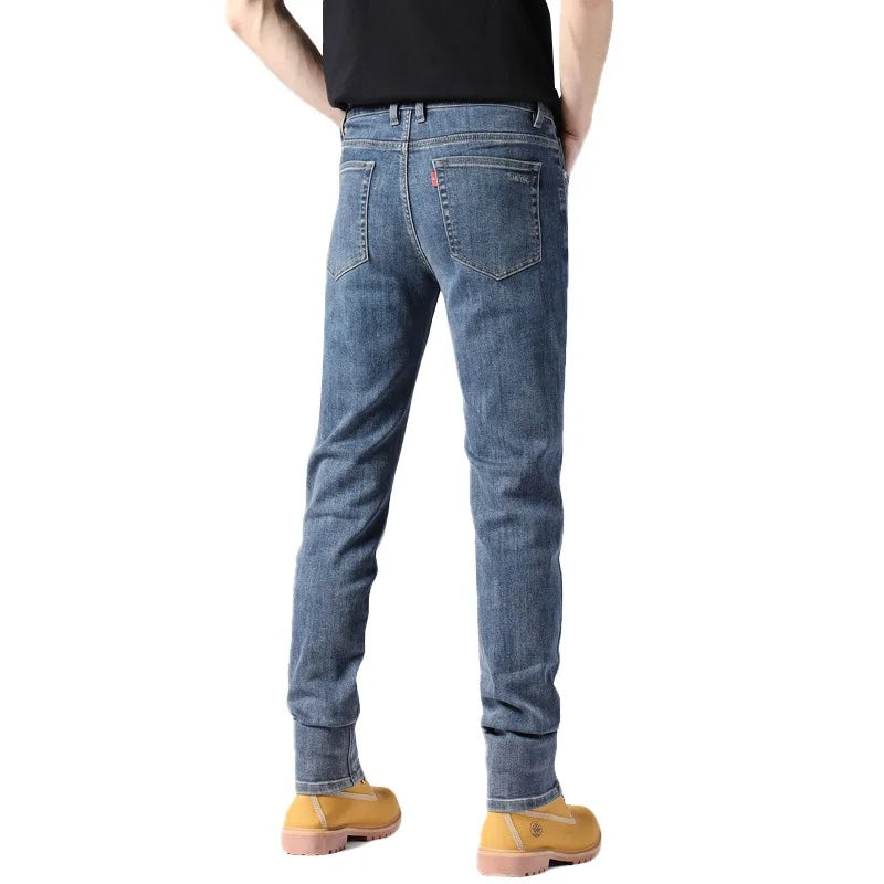 Straight Jeans Tall Guys Students Casual Plus Size 40 Loose Stretched Classic Extra Long Pants Overlong Lengthen Denim Trousers - Orangutan Clothing Ltd